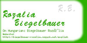 rozalia biegelbauer business card